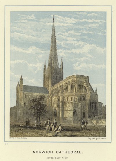 Catedral de Norwich, vista sureste de John Francis Salmon